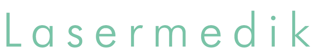 Logotipo en color de LaserMedik, clínica de medicina estética ubicada en la localidad vasca de Vitoria-Gasteiz